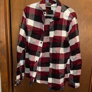Abercrombie & Fitch Red and Black Plaid Jacket